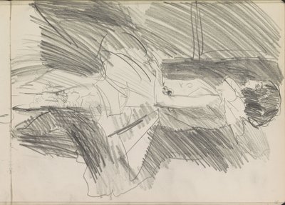 Profilde ayakta dansçı by Isaac Israels