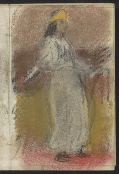 Oryantal giysiler içinde duran kadın by Isaac Israels