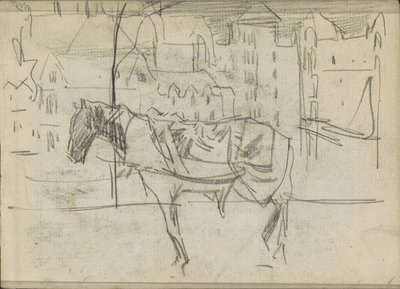 at ile şehir manzarası by Isaac Israels
