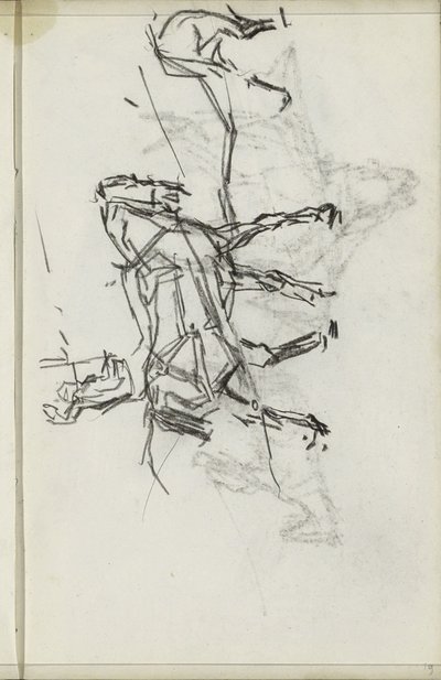 Bir binici ile koşum iki at by Isaac Israels