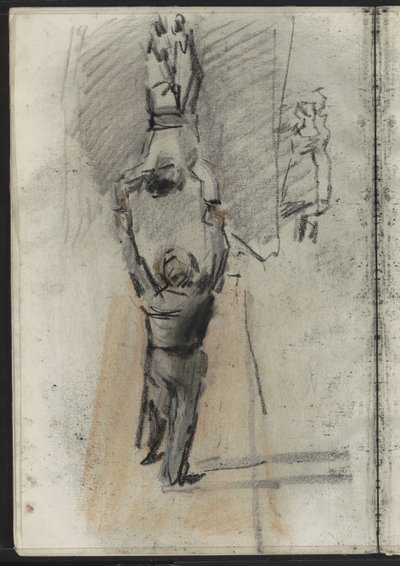 İki akrobat, muhtemelen sahnede by Isaac Israels