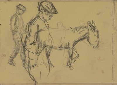 Bir eşek çocuk ve bir eşeğin iki çalışması by Isaac Israels