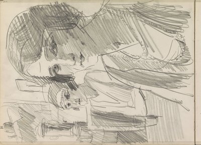Bir masada iki kadın, muhtemelen bir terasta by Isaac Israels