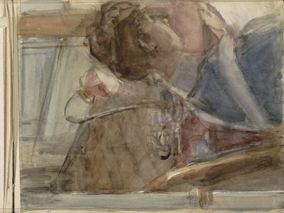 Kadın bir masada by Isaac Israels