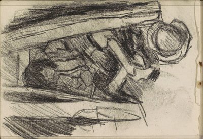 oturan genç adam by Isaac Israels