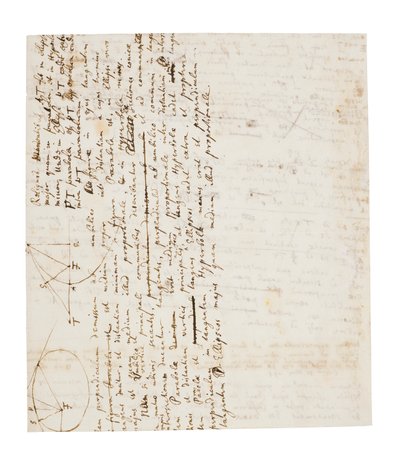 Principia Mathematica için iki sayfa revizyon by Isaac Newton