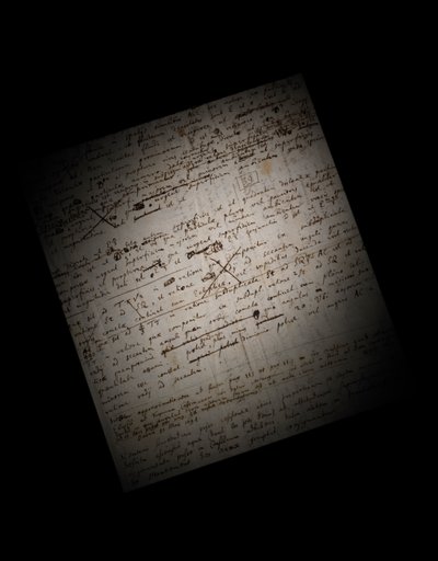 Principia Mathematica için iki sayfa revizyon by Isaac Newton