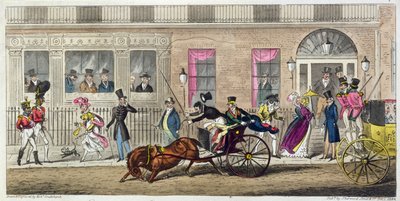 Balıkçı Salonunun Dışı, Düzenli Bir Arıza, 1824 (aquatint) by Isaac Robert Cruikshank