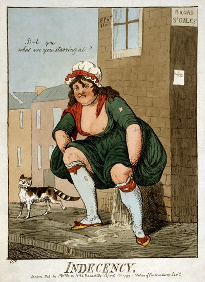 Ahlaksızlık, 1799. by Isaac Robert Cruikshank