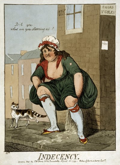 Ahlaksızlık, 1799 by Isaac Robert Cruikshank