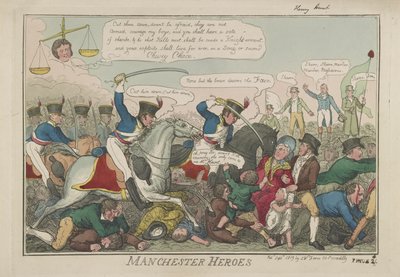 Manchester Kahramanları, 1819 by Isaac Robert Cruikshank