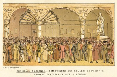 Kraliyet Borsası by Isaac, Robert and George Cruikshank