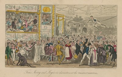 Tom Jerry ve Logic, büyük karnavaldaki karakterlerde by Isaac, Robert and George Cruikshank