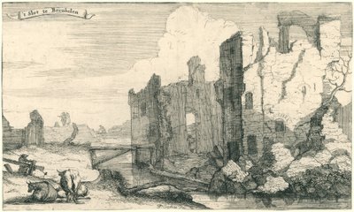 1672'de Fransızlar tarafından tahrip edilen Breukelen'deki kale Breukelen'deki Slot (nesne üzerindeki başlık) 1672'de Fransızlar tarafından tahrip edilen Utrecht eyaletindeki köy ve kalelerin on üç görüntüsü (dizi başlığı) by Isaac Sorious