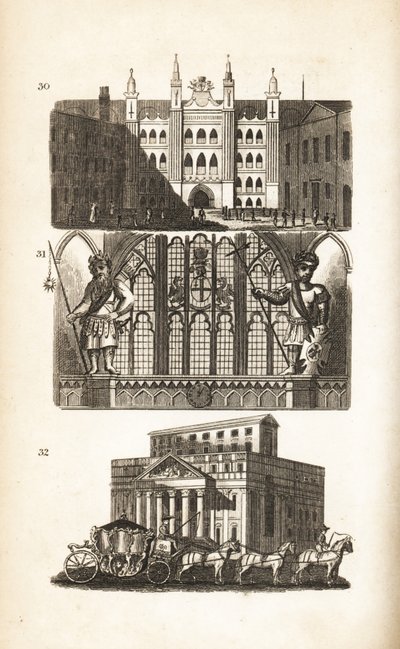 Londra Guildhall, Yecüc ve Mecüc ve Malikane Evi by Isaac Taylor