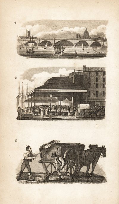 New London Bridge, Billingsgate ve Scavenger by Isaac Taylor