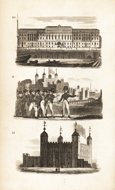 Gümrük Binası, Basın Çetesi ve Londra Kulesi by Isaac Taylor