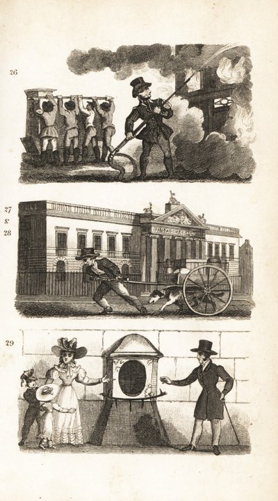 İtfaiye, Bir Kamyona Eşya Çekme, Doğu Hindistan Evi ve Londra Taşı by Isaac Taylor