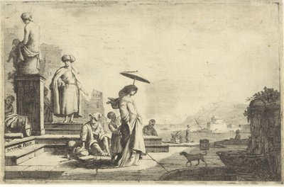 Bir Akdeniz limanının görünümü by Isaac Vincentsz. van der Vinne