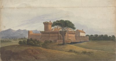 Uzaktaki Dağlarla Ostia Kalesi by Isaac Weld