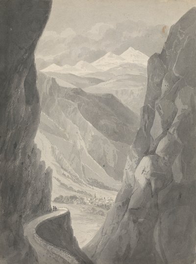 Gemmi Geçişi/ Leukas Bad'e (İsviçre) Azalan by Isaac Weld