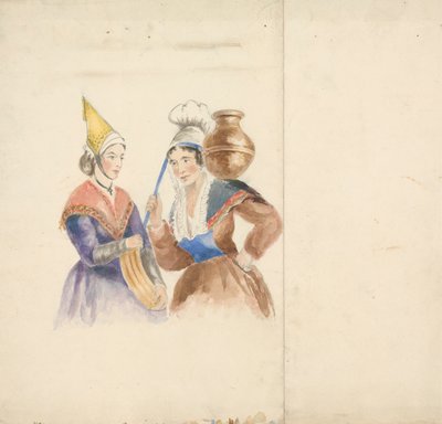 Renkli Kostümlü İki Kadın by Isaac Weld