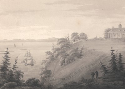 General Washington'un koltuğu olan Vernon Dağı'nın görünümü by Isaac Weld