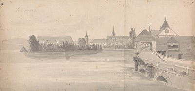 Göl kenarında köy by Isaac Weld