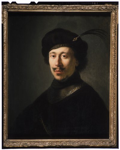 Boğazlı ve Tüylü Şapkalı Genç Adam, 1630 dolayları by Isaac de Jouderville