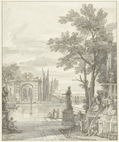 Park manzarası by Isaac de Moucheron