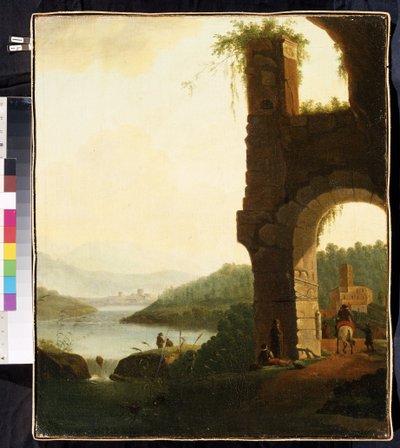 Romantik manzara (Romantik bir manzara). Isaac de Moucheron