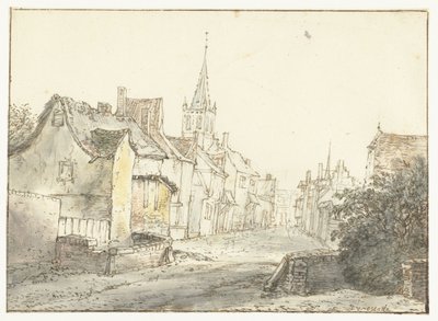 Bir Köyde veya Kasabada Bir Sokak Dorpsstraat by Isaac van Ostade