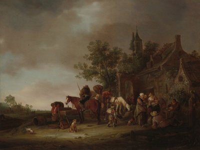 Bir Han'da Duran Gezginler by Isaac van Ostade