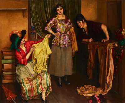 Bluz Dükkanı (tuval üzerine yağlı boya) by Isabel Codrington