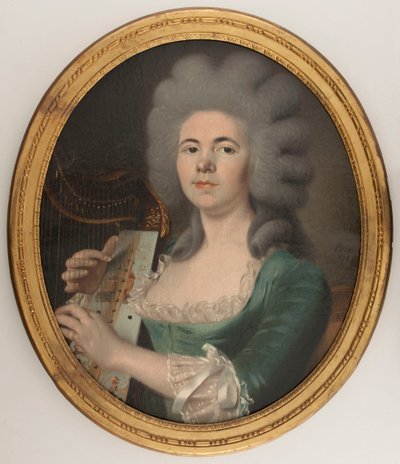 Portrenin Rosalie Dugazon (1755-1821), şarkıcı olduğu tahmin ediliyor (tuval üzerine yağlıboya) by Isabelle Pinson