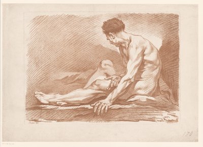 Oturan adam çalışma by Isak Henningsen