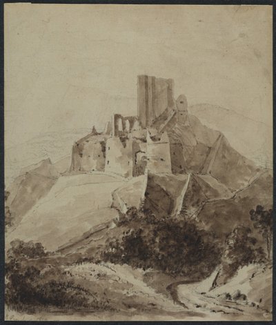 Chateau dArque kalıntıları, 1819. by Isidore Justin Taylor