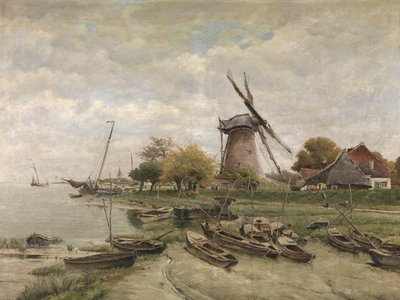 Mariakerke'deki Scheldt (tuval üzerine yağlıboya) by Isidore Meyers