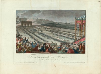 Federasyon Festivali, 14 Temmuz 1790, 1790'da Champ de Mars'ta. by Isidore Stanislas Helman