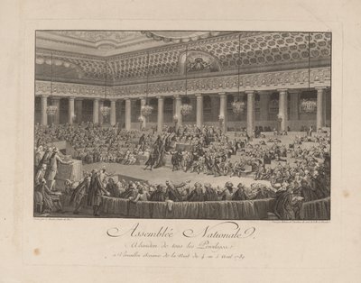 4 Ağustos 1789 Gecesi Millet Meclisinde, 1790 by Isidore Stanislas Helman