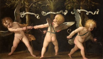 Kanatlı meleklerle alegori, c. 1635. by Isidoro Bianchi