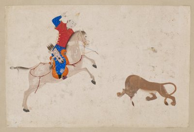 Aslan öldüren atlı, Buhara veya Tebriz, Özbekistan