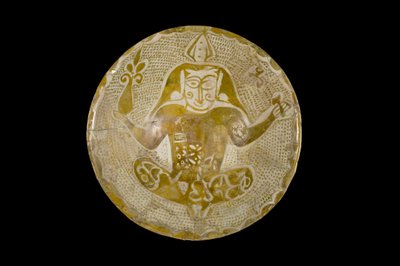 Lustre kase, Irak, Abbasiler dönemi, 9. yy (sır üzeri parıltılı çömlek) by Islamic School