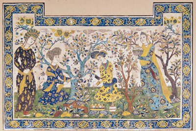 Şah Abbas (1642-66), Farsça, İsfahan, İran (seramik karolar) tarafından inşa edilen Tchehel Sütun veya Kırk Sütunlu Köşk