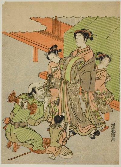 sadaka için yalvarmak by Isoda Koryusai
