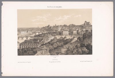 Laval viyadükünden Laval manzarası. Vue générale ödül du Viaduc (nesne üzerine başlık) Çağdaş Fransa (dizi başlığı) La France de nos jours (nesne üzerine dizi başlığı) by Isodore Laurent Deroy