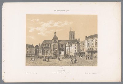 Dieppe Dieppe'deki Saint-Jacques kilisesinin ve Duquesne heykelinin görünümü. l'Eglise St. Jacques et la heykeli de Duquesne (nesne üzerine başlık) Çağdaş Fransa (dizi başlığı) La France de nos jours (nesne üzerine dizi başlığı) by Isodore Laurent Deroy