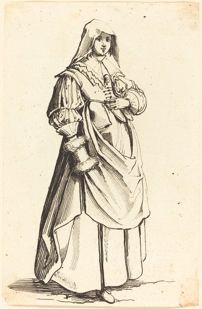 Manşonlu Burjuva, Sağa Bakan by Israel Henriet after Jacques Callot
