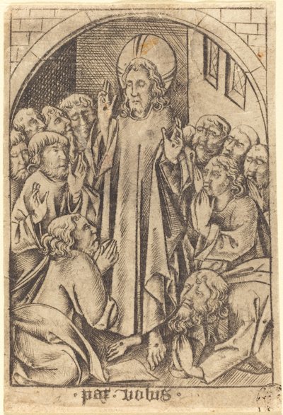 Havarilere Görünen Mesih, c. 1465. by Israhel van Meckenem