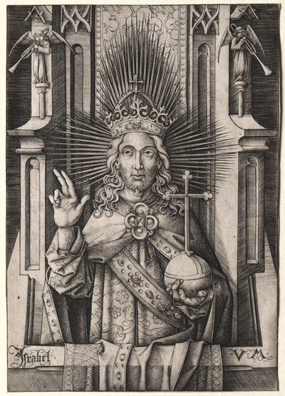 Kurtarıcı İsa (Salvator Mundi) by Israhel van Meckenem